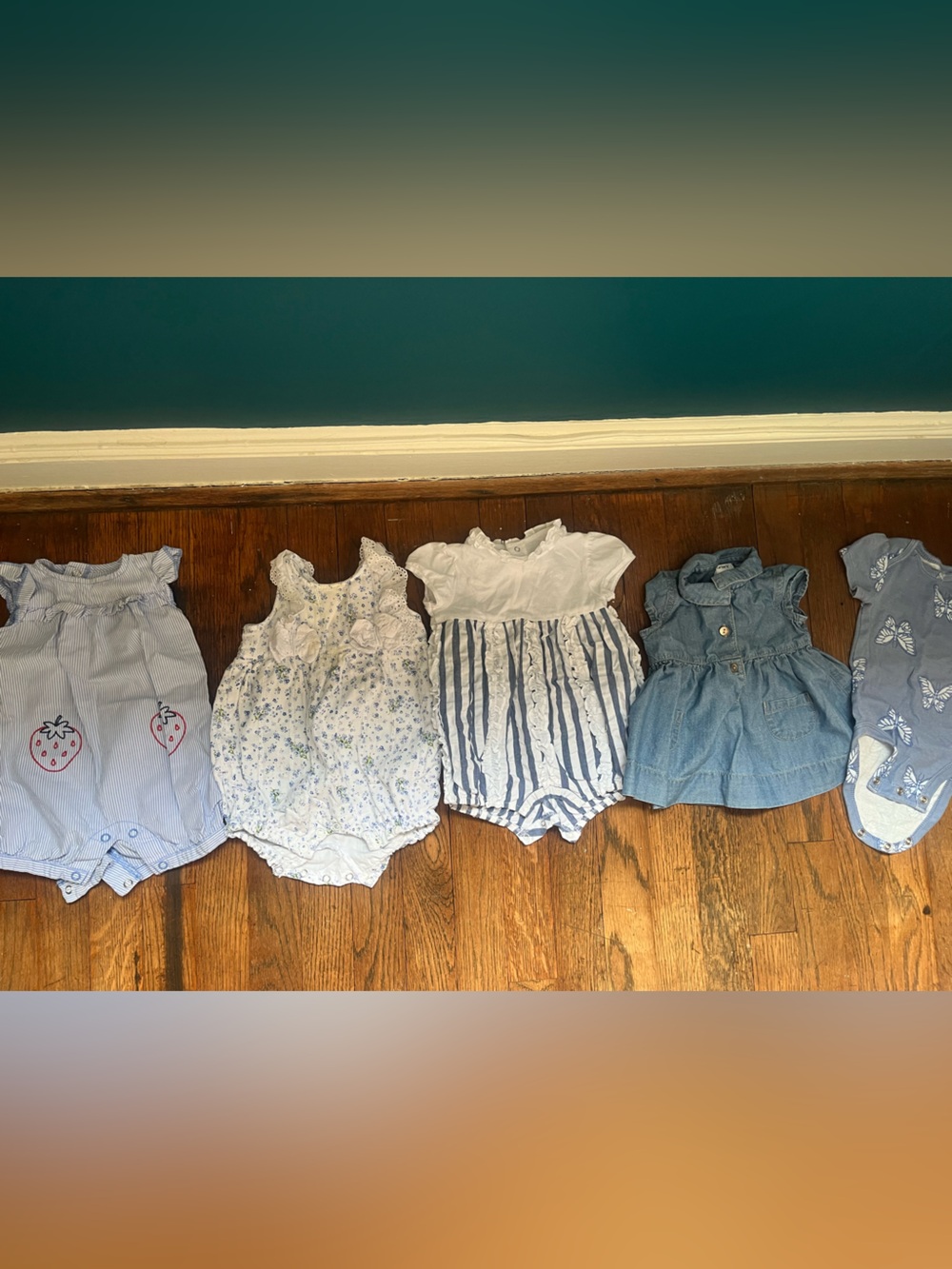 3M Blue & White Baby Girl Bundle (Carters, Il Gufo, Laura Ashley)